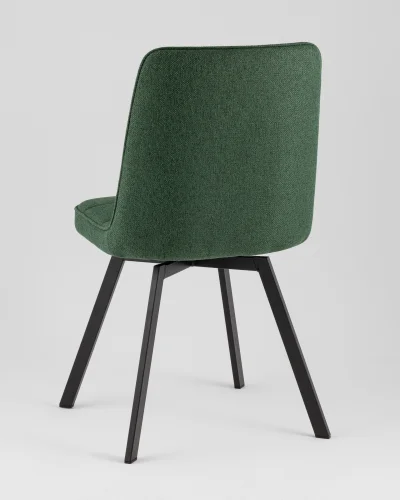 Стул Pleid, вращающийся, зеленый, сиденье УТ000040525 Stool Group, зелёный/рогожка, ножки/металл/чёрный, размеры - *855**** фото 4