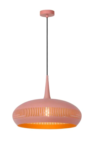 Светильник подвесной Rayco 30492/45/66 Lucide розовый 1 лампа, основание розовое в стиле лофт 
