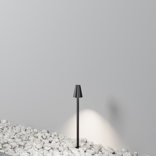 Ландшафтный светильник LED Cane O504FL-L1B3K Maytoni уличный IP65 чёрный на 1 лампу, плафон чёрный в стиле современный хай-тек LED фото 5