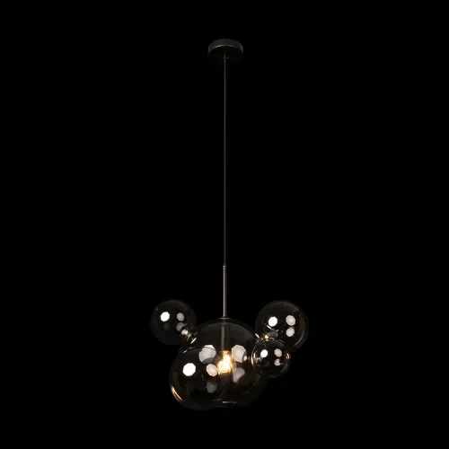 Светильник подвесной Bolle 2029-P6 mini LOFT IT чёрный 1 лампа, основание чёрное в стиле современный молекула шар фото 2