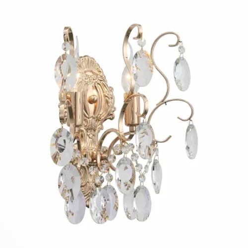 Бра Orecchini SL846.201.02 ST-Luce прозрачный без плафона на 2 лампы, основание золотое в стиле арт-деко классический фото 3
