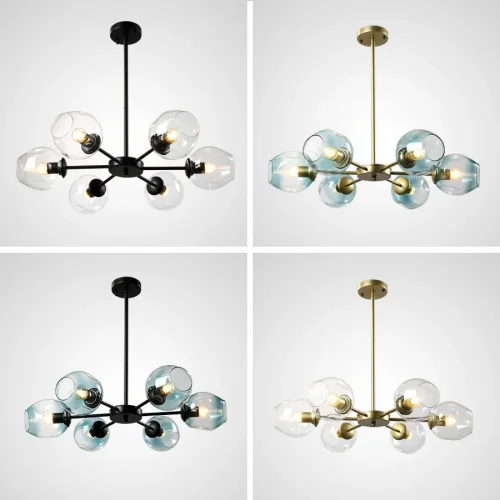 Люстра на штанге MARINE B 8 Black/Blue 189683-26 ImperiumLoft голубая на 8 ламп, основание чёрное в стиле скандинавский фото 9 Люстра на штанге MARINE B 8 Black/Blue 189683-26 ImperiumLoft голубая на 8 ламп, основание чёрное в стиле скандинавский фото 9