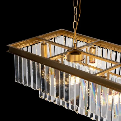 Люстра подвесная Prism 10019/1200R LOFT IT прозрачная на 10 ламп, основание золотое в стиле классический  фото 6