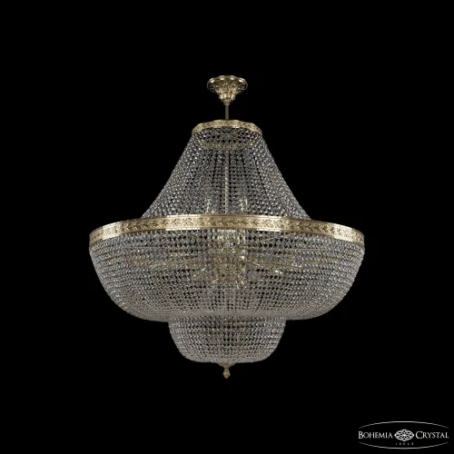 Люстра подвесная 19091/H1/90IV G C1 Bohemia Ivele Crystal прозрачная на 26 ламп, основание золотое в стиле классика sp