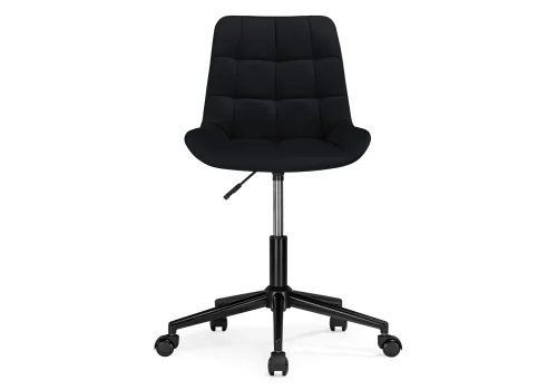 Компьютерное кресло Честер черное 572518 Woodville, чёрный/велюр, ножки/металл/чёрный, размеры - *920***490*600 фото 3