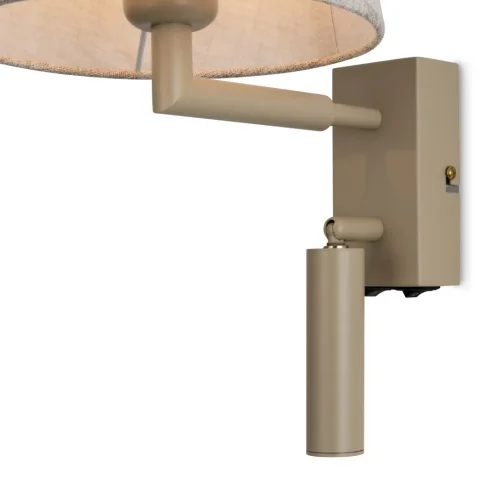 Бра с выключателем Butler FR2057WL-L5BG Freya бежевый на 1 лампу, основание бежевое в стиле классический американский кантри фото 6