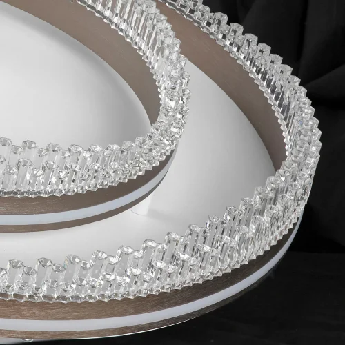 Светильник потолочный LED Hardin LSP-7430 Lussole прозрачный на 1 лампу, основание коричневое белое в стиле современный хай-тек минимализм фото 2