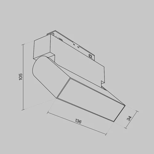 Трековый светильник LED Magnetic track system Gravity TR075-2-10W4K-B Maytoni чёрный для шинопроводов серии Magnetic track system Gravity чёрный фото 8