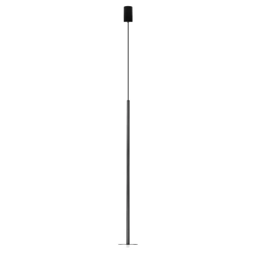 Светильник подвесной LED Reed 10358/830 Disk LOFT IT чёрный на 1 лампу, основание чёрное в стиле современный минимализм трубочки
