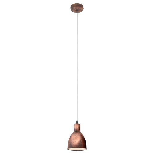 Светильник подвесной PRIDDY 1 49492 Eglo медь 1 лампа, основание коричневое красное медь в стиле современный 