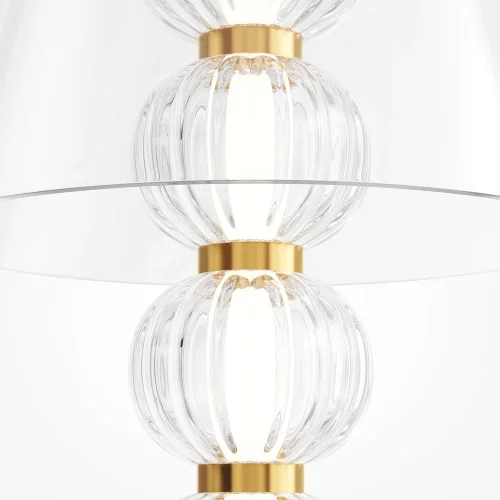 Настольная лампа LED Amulet MOD555TL-L8G3K Maytoni прозрачная 1 лампа, основание золотое металл в стиле современный арт-деко  фото 3