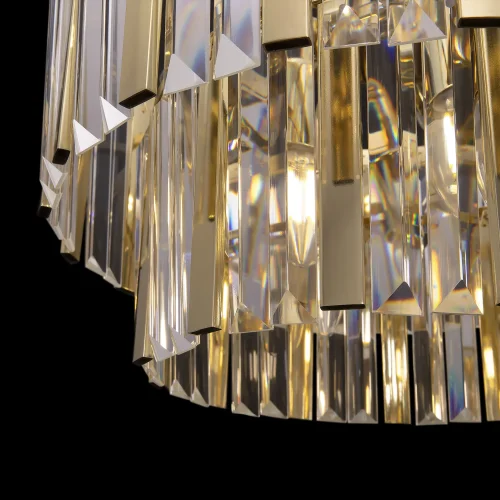 Люстра подвесная Viviane FR11001PL-08G Freya прозрачная на 8 ламп, основание золотое в стиле классический арт-деко  фото 4
