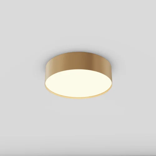Светильник потолочный LED Zon C032CL-24W3K-RD-MG Maytoni белый на 1 лампу, основание матовое золото в стиле современный круглый тарелка фото 14