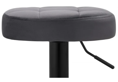 Барный стул Marun dark gray / black 15674 Woodville, серый/велюр, ножки/металл/, размеры - 630*840***390*390 фото 5