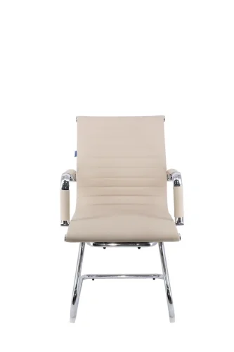 Кресло для посетителей Leo CF Экокожа Бежевый EC-04S PU Beige Everprof, бежевый/экокожа, ножки//, размеры - 890*890***550* фото 2