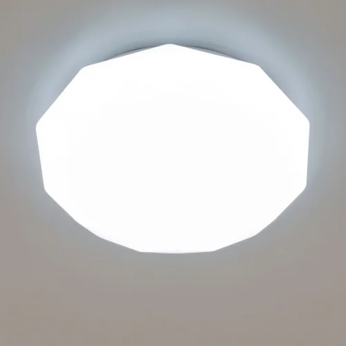 Светильник потолочный LED с пультом Астрон CL733480G Citilux белый 1 лампа, основание белое в стиле современный хай-тек с пультом фото 5