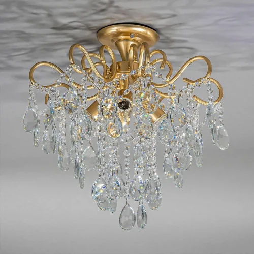 Люстра потолочная Ophelia 643/4P Escada прозрачная на 4 лампы, основание золотое в стиле классический  фото 5