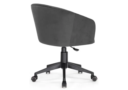 Компьютерное кресло Тибо графитовый 464223 Woodville, графит/велюр, ножки/пластик/чёрный, размеры - *900***600*600 фото 4