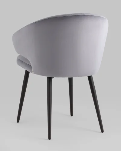 Стул с подлокотниками Codo велюр серый УТ000039137 Stool Group, /, ножки//, размеры - *790***620*570 фото 4