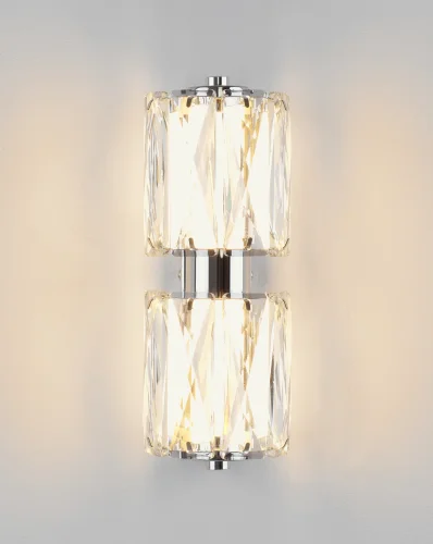 Бра LED Prismique V11716-WL Moderli прозрачный на 1 лампу, основание хром в стиле современный фото 4
