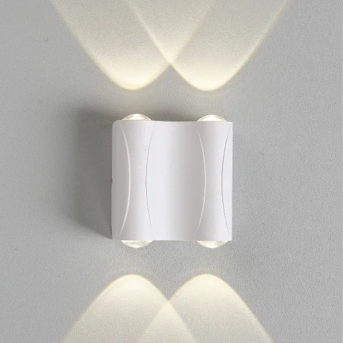 Бра LED CLT 022W2 WH 4000K Crystal Lux белый на 2 лампы, основание белое в стиле хай-тек современный  фото 2