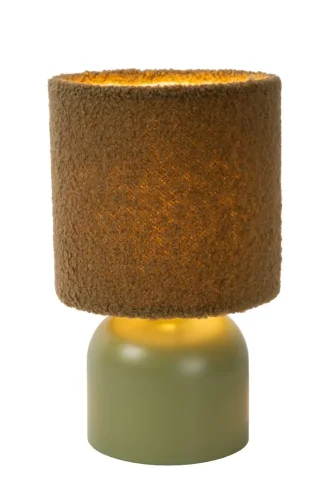 Настольная лампа Woolly 10516/01/33 Lucide чёрная 1 лампа, основание зелёное металл в стиле винтаж 