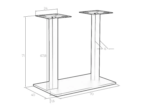 Подстолье обеденное 2012-LMS EDWARD Dobrin столешница из фото 3