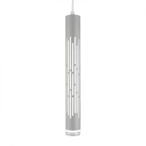 Светильник подвесной LED Borgia OML-101716-20 Omnilux серый на 1 лампу, основание серое в стиле хай-тек современный трубочки