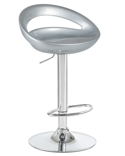 Стул барный набор 2 шт. SET-2 1010-LM DISCO, цвет сиденья серебрянный металлик, цвет основания хром Dobrin, /полимер, ножки/металл/хром, размеры - 790*1000***470*440 фото 2