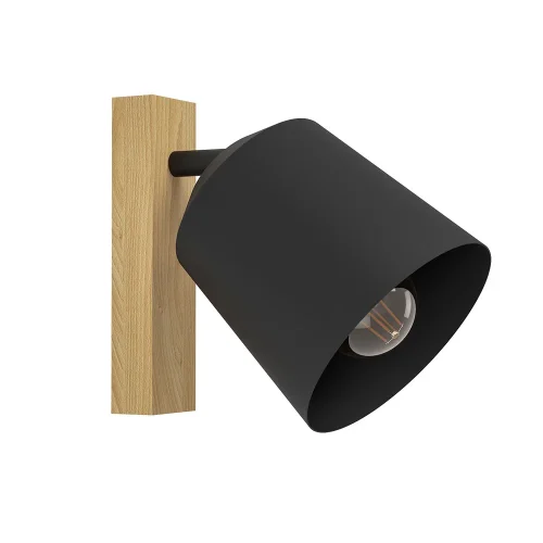 Бра Cotorro 900434 Eglo чёрный на 1 лампа, основание бежевое коричневое в стиле современный лофт 