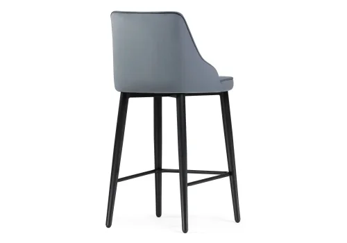 Полубарный стул Атани серо-синий / черный 528458 Woodville, серый/велюр, ножки/металл/чёрный, размеры - ****480*440 фото 4