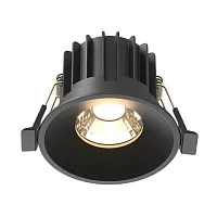 Светильник точечный LED Round DL058-12W3K-B Maytoni чёрный 1 лампа, основание чёрное в стиле современный 