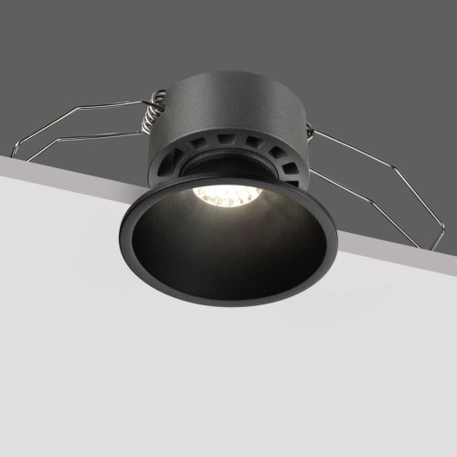 Светильник точечный LED Nova 359849 Novotech чёрный на 1 лампу, основание чёрное в стиле хай-тек круглый фото 8