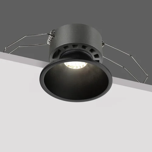 Светильник точечный Nova 359849 Novotech чёрный на 1 лампу, основание чёрное в стиле хай-тек круглый фото 8