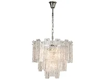 Люстра подвесная 10829/C Newport прозрачная на 9 ламп, основание никель в стиле классический американский современный 