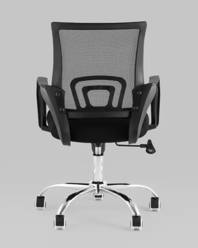Кресло офисное TopChairs Simple New, черный УТ000037106 Stool Group, чёрный/ткань, ножки/металл/хром, размеры - 520*1020***560*530 фото 4