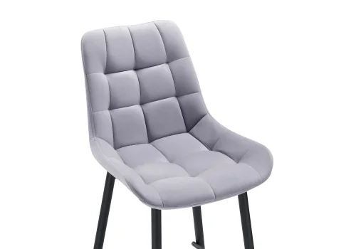 Полубарный стул Алст К серо-лиловый / черный 502123 Woodville, серый/велюр, ножки/металл/чёрный, размеры - ****500*560 фото 5