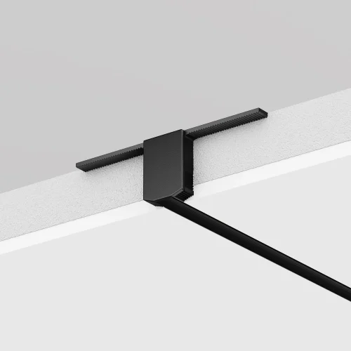Шинопровод встраиваемый под ГКЛ 9,5 мм 1 м Magnetic track system Levity TRX184-121B Maytoni чёрный в стиле современный хай-тек для светильников серии Magnetic track system Levity встраиваемый шинопровод levity магнитная фото 7