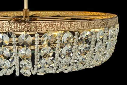 Люстра хрустальная потолочная Favola E 1.4.45.502 G Arti Lampadari прозрачная без плафона на 6 ламп, основание золотое в стиле классический фото 6