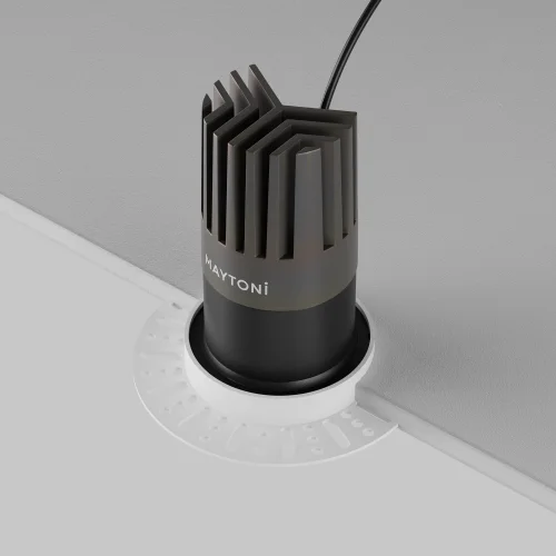 Светильник точечный LED Dip DL122-15W-3K-TRS-B Maytoni чёрный на 1 лампу, основание чёрное в стиле современный хай-тек круглый для затирки фото 8