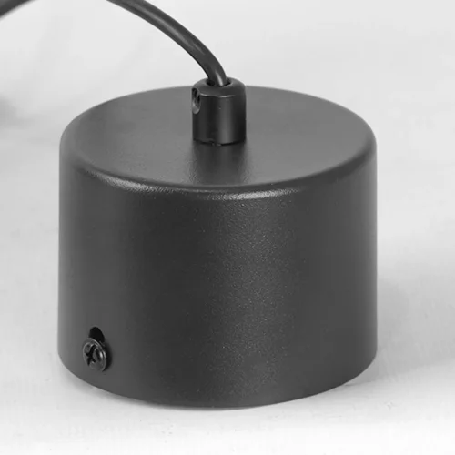 Светильник подвесной LED Milam LSP-7450 Lussole серый на 1 лампу, основание чёрное в стиле современный фото 6