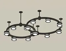 Светильник подвесной XR92221003 Ambrella light чёрный 13 ламп, основание чёрное в стиле хай-тек современный 