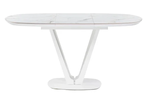 Керамический стол Азраун белый 528473 Woodville столешница белая из керамика фото 2