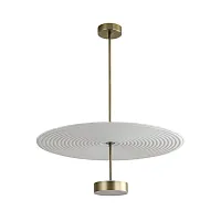 Светильник подвесной LED Felt 7035/20CL Odeon Light белый на 1 лампу, основание бронзовое в стиле минимализм 