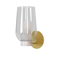 Бра Nora 8400 Mantra прозрачный 1 лампа, основание золотое в стиле современный 