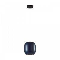 Светильник подвесной Cocoon 5060/1CA Odeon Light синий 1 лампа, основание чёрное в стиле модерн шар