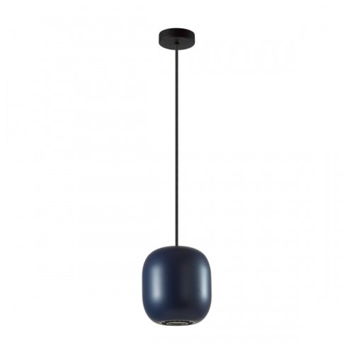 Светильник подвесной Cocoon 5060/1CA Odeon Light синий 1 лампа, основание чёрное в стиле современный шар