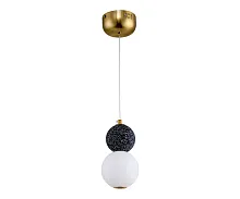 Светильник подвесной LED Мони 07627-1+1,19 Kink Light белый 1 лампа, основание золотое в стиле современный молекула шар