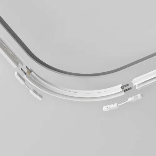 Коннектор радиусный R300 Exility встраиваемый белый TRA044-angle-W Maytoni белый в стиле хай-тек современный для светильников серии Magnetic track system Exility встраиваемый exility тонкая магнитная магнитный фото 7