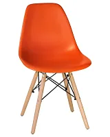 Стул обеденный 638PP-LMZL DSW, цвет сиденья оранжевый (O-02), цвет основания светлый бук Dobrin, оранжевый/, ножки/металл/светлый бук, размеры - ****460*530
